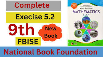 Class 9th Maths Unit 5 Exercise 5.2 | New Book National Book Foundation | Zubair Ali Academy