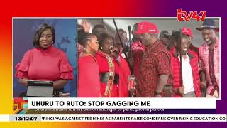 Uhuru tells Ruto to emulate Kibaki and stop gagging him from politics