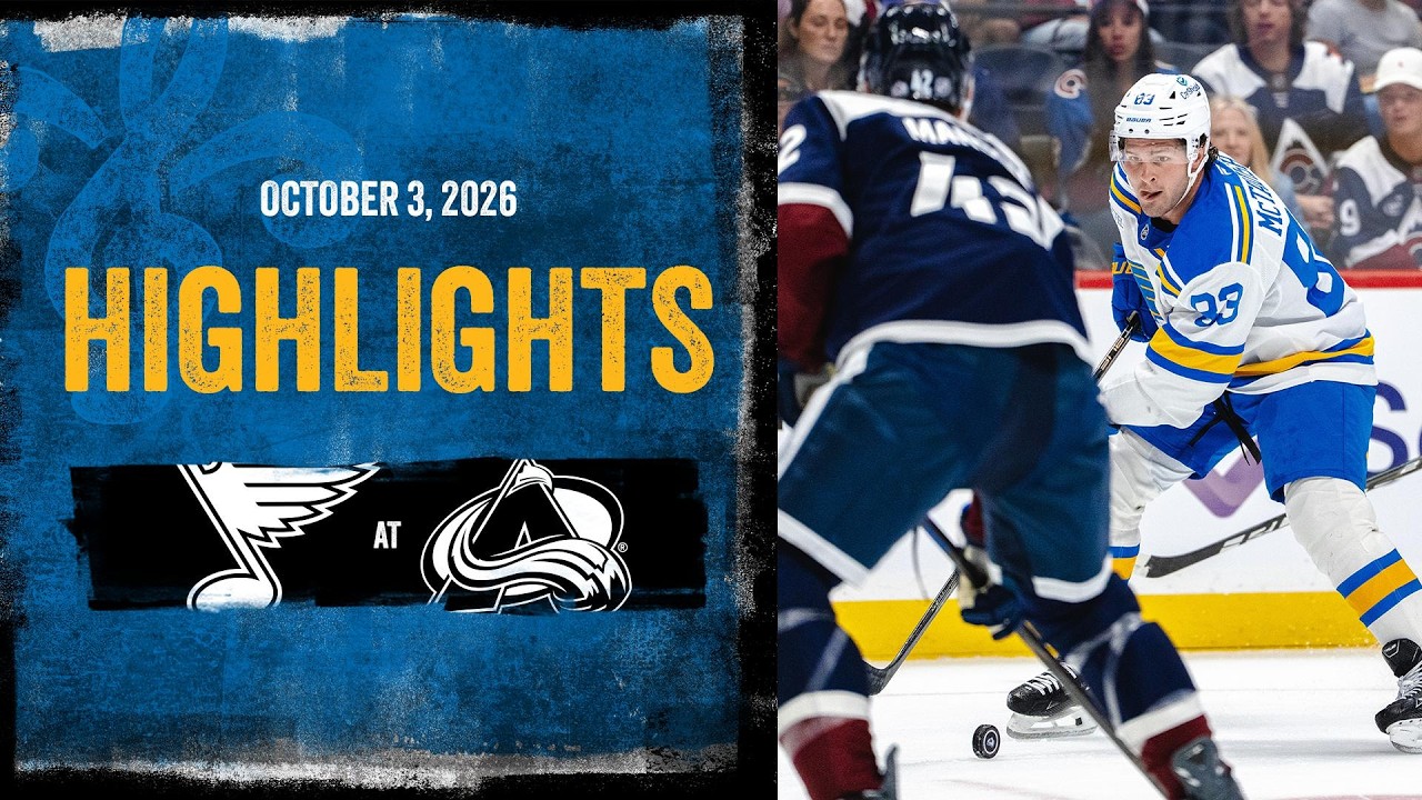 HIGHLIGHTS: Blues at Avalanche - 10/3/26
