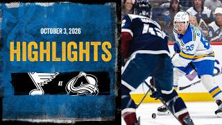 HIGHLIGHTS: Blues at Avalanche - 10/3/26