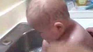 Bath time for Declan