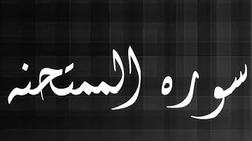 سورة الممتحنه | الشيخ أبو بكر الشاطري