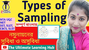 Paper-1/  নমুনায়ন /Probability Sampling In-details /Non Probability Sampling/ NTA NET/SLST/CBCS/Naba