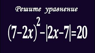 :   (7-2x)^2-|2x-7|=20    