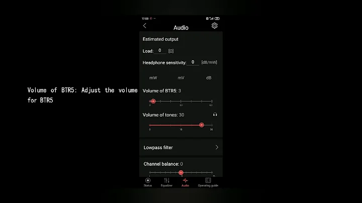 4. The APP settings of FiiO BTR5