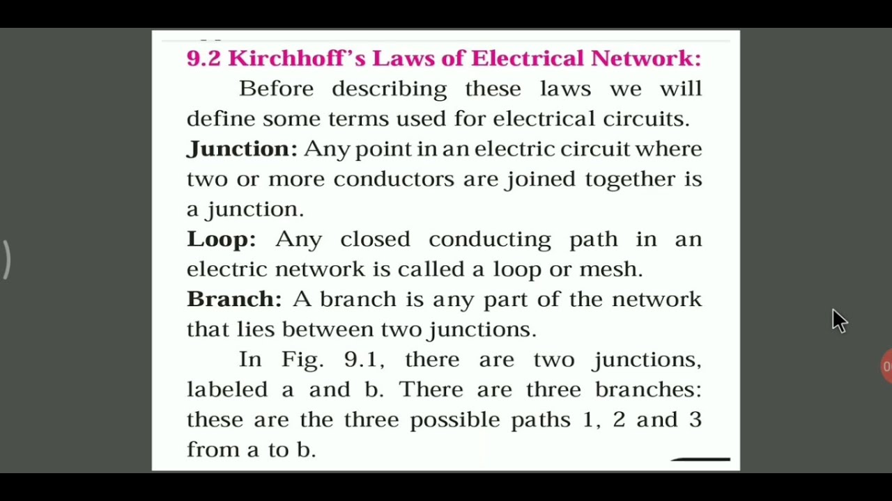 XII Physics Chapter9 Current Electricity Lecturer 3 YouTube