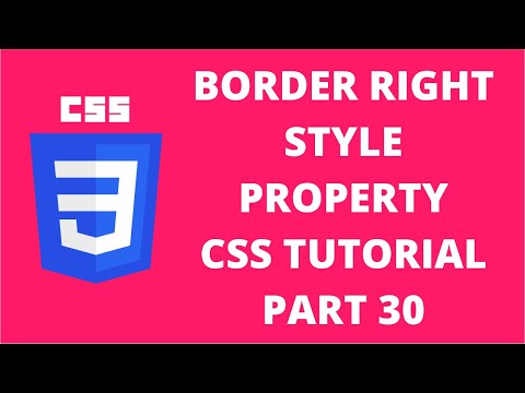 Border Right Style Property CSS | CSS Tutorial Part 30