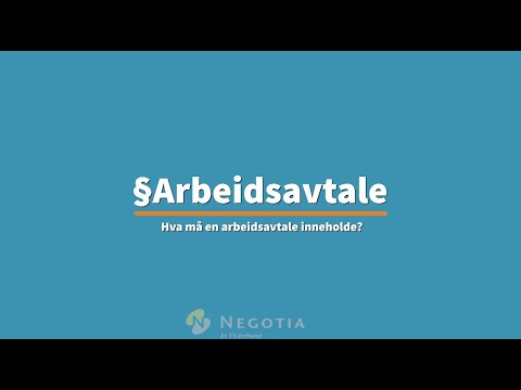 Video: Hvordan Inngå En Arbeidsavtale