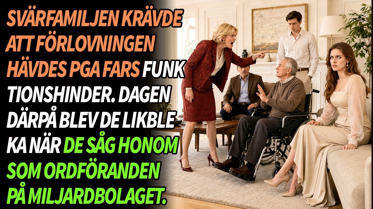Jag trodde att han älskade mig för den jag var. Men när hans mamma kallade min handikappade far ”skräp” och Milo satt tyst, förstod jag sanningen. ”Om du inte kan acceptera villkoren, avbryt...