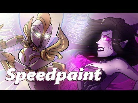 Morgana Vs Kayle - League of Legends Fanart - Speedpaint