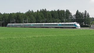 『東武100系・特急スペーシア｢粋｣編成』2017/6/11(東武鉄道(東武鬼怒川線)・大桑駅～大谷向駅｢倉ヶ崎のストレート｣)