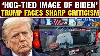 Donald Trump slammed for sharing video with image of Joe Biden tied up | Oneindia