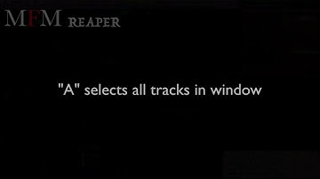 CUSTOM ACTION 8 :"A"  selects all tracks in TCP (arrange page)