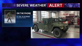 WSOC TV Interview with Lt. Col. Ellis Parks on NC National Guard Winter Storm Fern Response