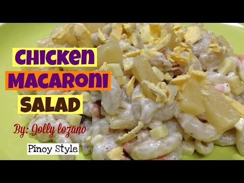 BEST CHICKEN MACARONI SALAD EASY RECIPE | PINOY STYLE Homemade How to make