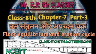 तल संतुलन और अपरदन चक्र |  Floor equilibrium and erosion cycle | Chapter-7| Part-3| Class-8th| NCERT