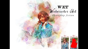 Wet watercolor Art Photoshop Action