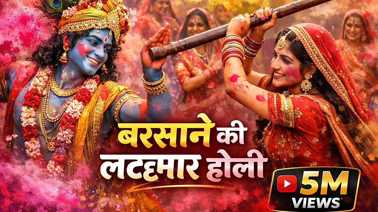 बरसाने की लठमार होली | Barsana Lathmar Holi 4K Video | Holi Special 2026