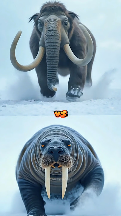 Walrus vs Mammoth vs Polar Bear ( Hyena , German Shepherd , Fox , Elephant ) Epic Animals Battle