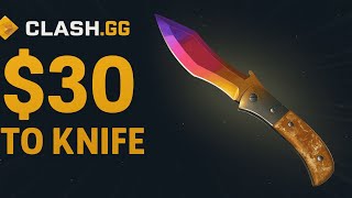 30$ TO KNIFE IS IT POSSIBLE??? CLASHGG (CLASH GG Promo Code 2025 - CLASHGG CODE - CLASHGG PROMOCODE)