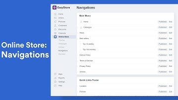 EasyStore Tutorial : How to edit & create Website Navigations │Online Store (Sales Channel)