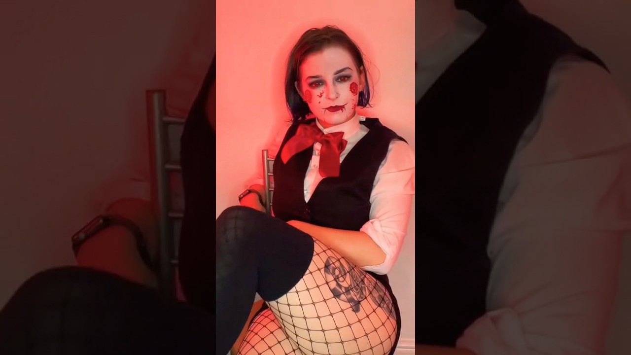 ⚠️HALLOWEEN costume reveal transition 🤩BILLY THE PUPPET🤩#shorts