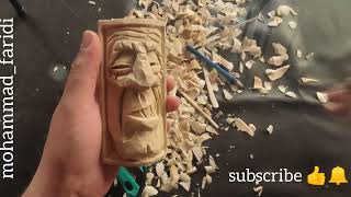 wood spirit and Wood carving for beginners #woodcarving #woodworking #whittling