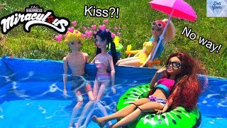 POOL Party Miraculous Ladybug Swimming floaties - swim - water fun - splash Doll Episode Season 2 screenshot 4