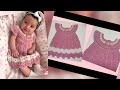 VESTIDO PARA NIÑA TEJIDO A CROCHET |0-3 meses a 5 años| how to crochet baby dress English subtitles