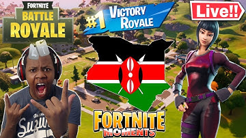 🔴A BOT TRYING TO GET A WIN LIVE ON FORTNITE IN KENYA!!!