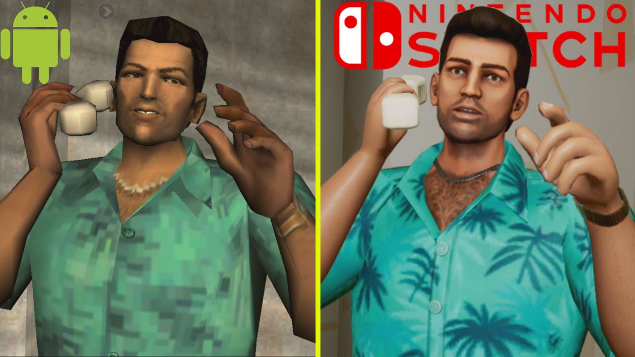 GTA Vice City The Definitive Ed. Nintendo Switch vs Mobile 10th ...