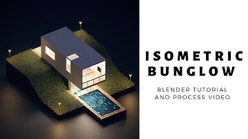 Isometric Bunglow | Blender 2.82 New Tutorials | process and modelling video