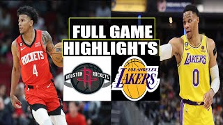 Los Angeles Lakers VS Houston Rockets FULL GAME Highlights | Nov.11.19 | 2023NBA Regular