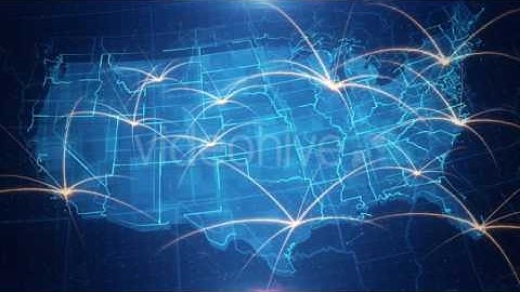 USA Map Connection. Video footage on Videohive.net