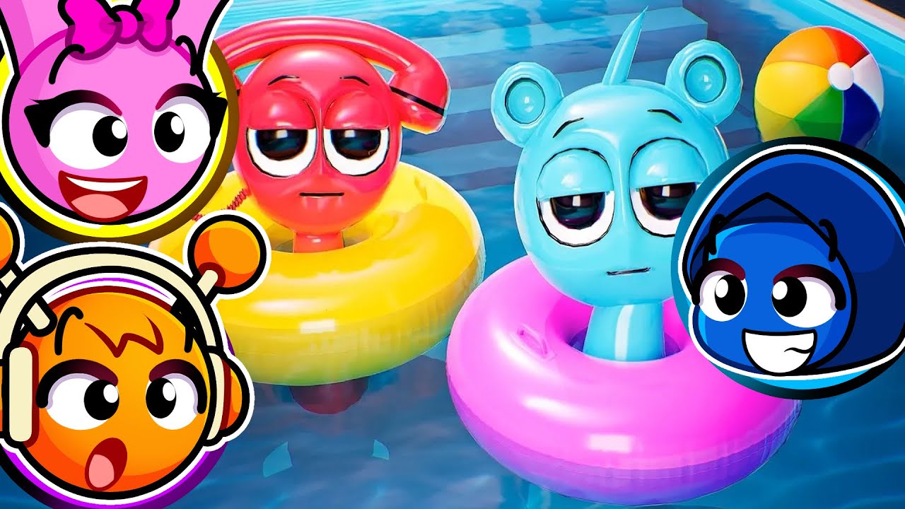 Turma Sprunki FESTA NA PISCINA 3D