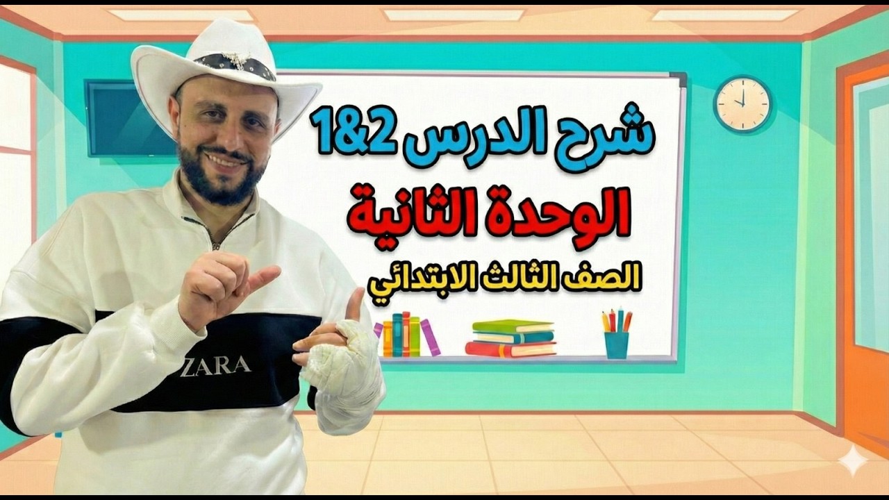 شرح منهج انجليزي الصف الثالث الإبتدائي | الوحدة الثانية الدرس 1&2 – الترم الثاني 2026 online