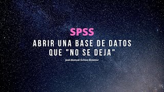 Abrir una base de datos en SPSS