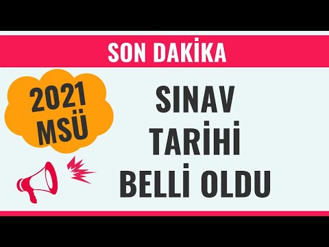 2021 MSÜ SINAV