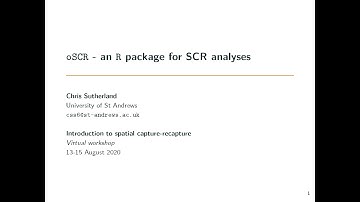 Basic SCR models and the oSCR package