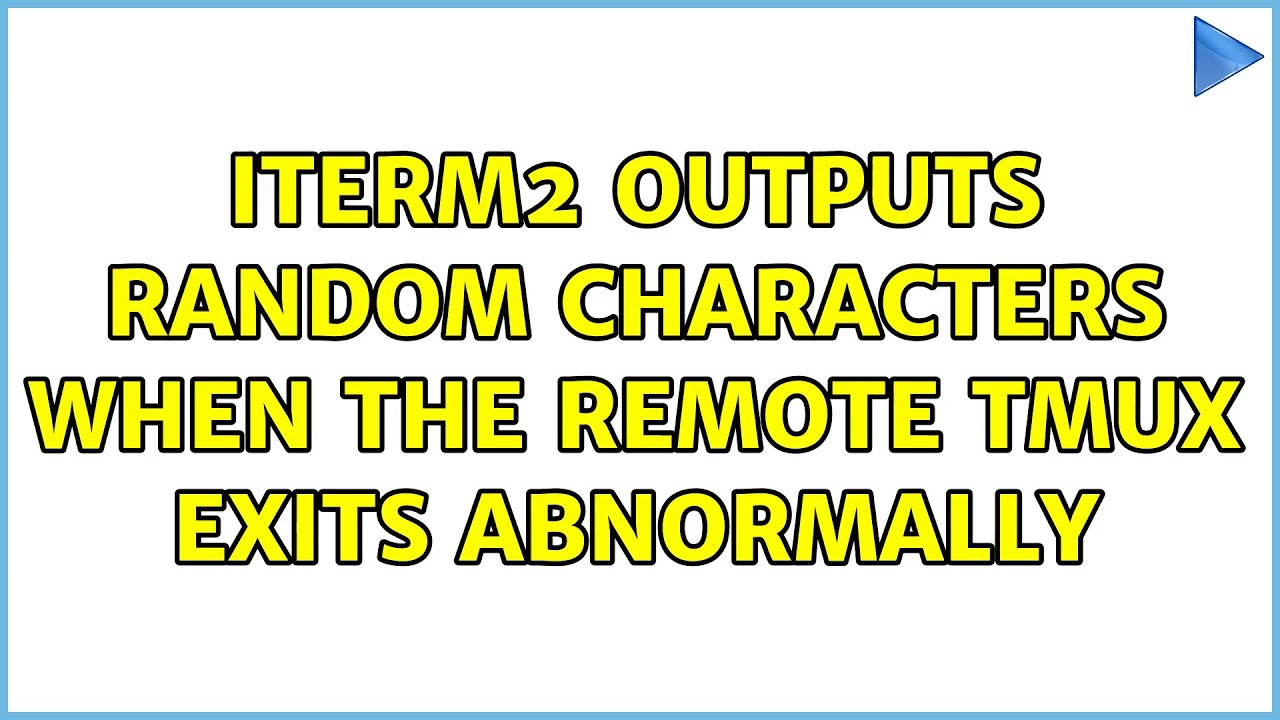 ITerm2 Outputs Random Characters When The Remote Tmux Exits Abnormally iterm2-outputs-random-characters-when-the-remote-tmux-exits-abnormally