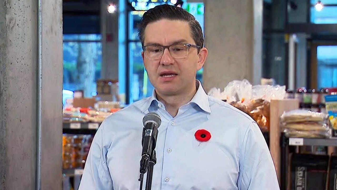 Pierre Poilievre speaks to reporters Poilievre on his media strategy