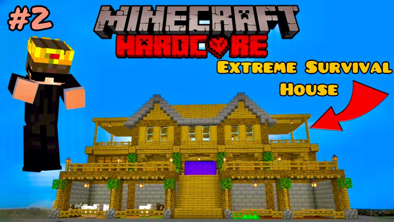 This is how I build extreme survival house in Minecraft hardcore # ...