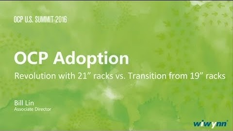 Wiwynn Carmel Introduction in the server workshop at the OCP Summit 2016