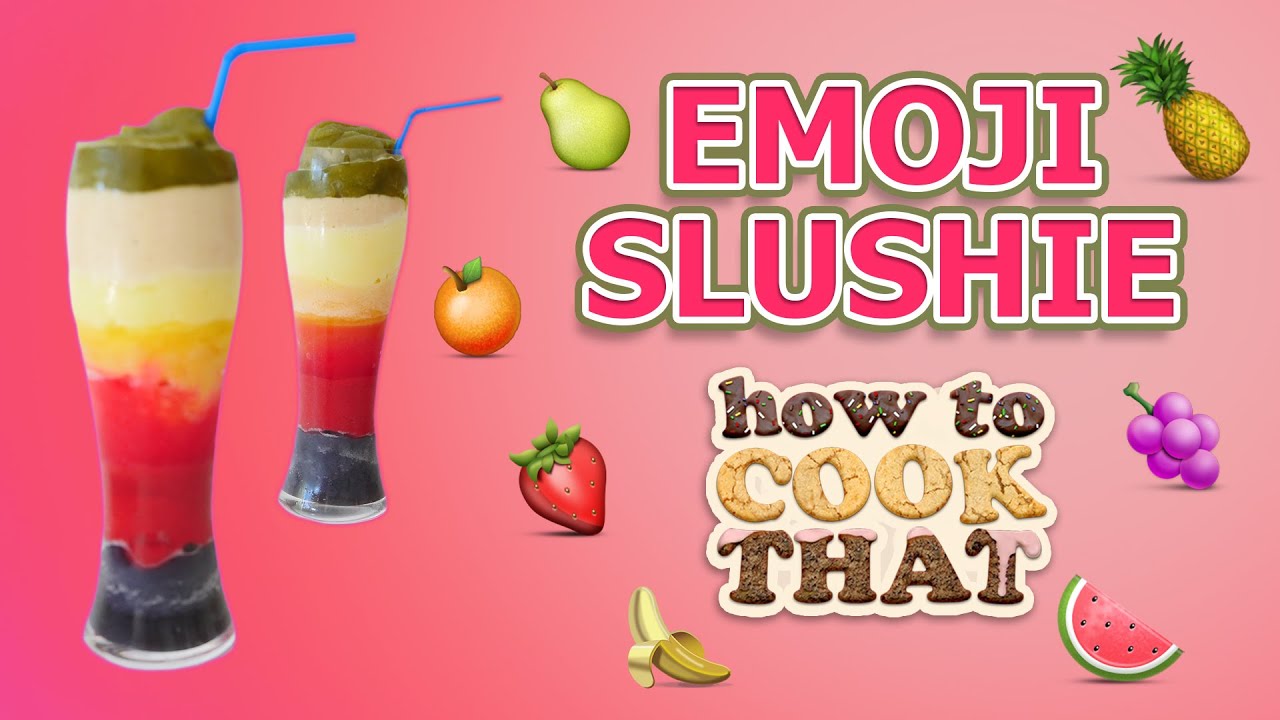 howtocookthat chocolate RAINBOW SLUSHIE RECIPE How To Cook That Ann Reardon MAGIC EMOJI SLUSHY