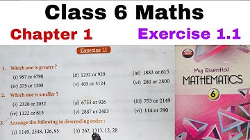 Class 6 Maths Exercise 1.1 | My Essential Mathematics | Class 6 | Chapter 1 | Numbers | Concept