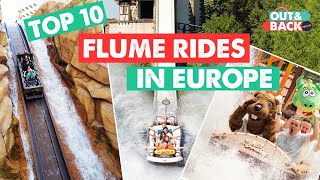 10 Best Log Flume Rides In Europe  Greatest Theme Park Flume / Water Rides