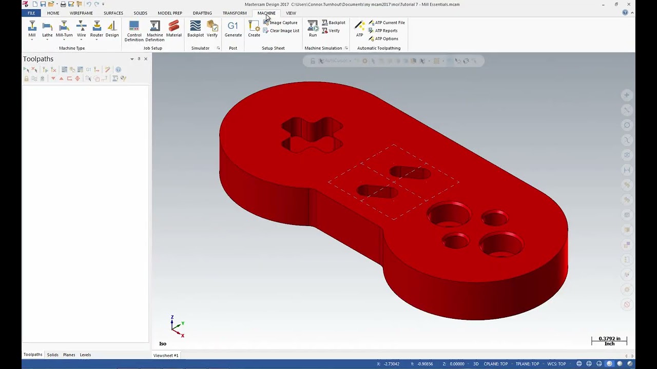 3  Setup Sheet, Machine Definition, Stock Setup