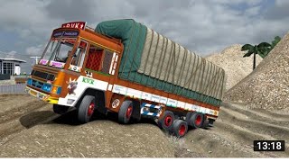 indian Truck. simulator. 2D game for pc. cargo Truck driving game with steering wheel screenshot 3