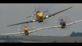 P51 Mustang flypasts  AMAZING SOUND