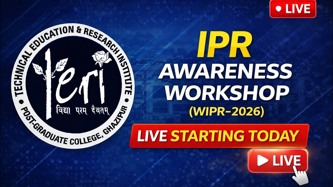 IPR Awareness Workshop (WIPR-2026) – Session 2 LIVE | TERI PGC Ghazipur